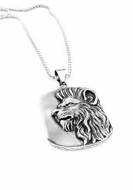 Men S Lion Dog Tag Necklace Men S Silver Etsy In 2020 Silver Man Men Necklace Dog Tag Necklace