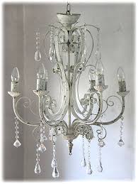 Kronleuchter Lüster Antik Shabby Landhaus Weiß Eisen Metall Lampe