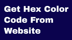 The red, green and blue use 8 bits each, which have integer values from 0 to 255. Get Hex Color Code Of Anything From Website Youtube