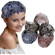 Amazon.com: Turbante africano con flores negras preatadas para mujer,  turbante para uso diario al aire libre (paquete de 2), Negro