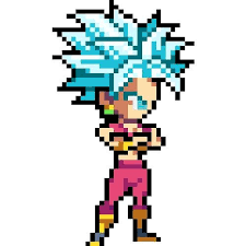 Kefla Ssj Blue Sprite Desenho Pixel Ponto Cruz Desenho