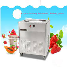 48cm Single Round Pan Fried Ice Cream Roll Machine Commercial Fried Milk Yogurt Machine Ice Cream Maker Fried Milk Ice Cream Maker Fried Ice Cream