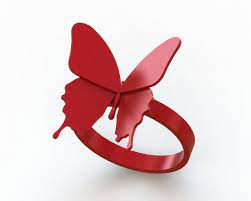 Download 3d Printed Butterfly Ring Us Size 9 By Azrael Pinshape