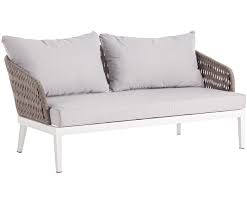 Entdecken Sie 2 Sitzer Gartensofa Pelican In Weiss Taupe Und Weitere Stylische Gartenmobel Von Bizzotto Jetzt Auf Gt Gt Divano Giardino Divano Design Divano