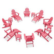 Shop for plastic wood adirondack chairs online at target. Adirondack Chair With Table Pink Adirondack Chairs You Ll Love In 2021 Wayfair