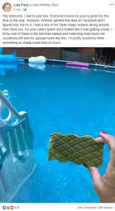 How To Clean A Swimming Pool With A Kitchen Sponge Woman S Hack Goes Viral Pool Cleaning Tips Pool Cleaning Pool Care