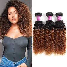 An edgy hairstyle is taken to another level with bold ombre color. Alisfeel Hair Ombre Brazilian Curly Hair 1 Bundle 8a Virgin Hair Bundle Deals Black To Brown Kinky Curly Human Hair Buy Online In Bahamas At Bahamas Desertcart Com Productid 127421096