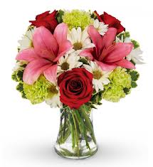 Health care in spring, tx. Red Roses And White Daisies Bouquet