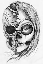 Black And White Sugar Skull Tattoo Image Result For Black And White Sugar Skull Tattoo Designs Skull And Rose Drawing Roses Drawing Drawings
