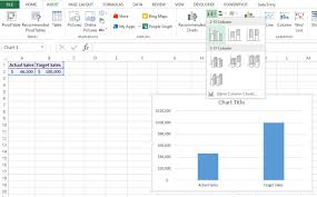 how to create thermometer goal chart in excel step by step