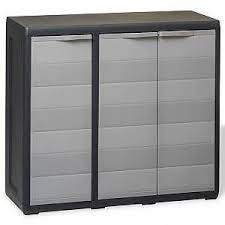 vidaxl armoire de rangement de jardin avec 2 etageres noir et gris armoire de rangement exterieur rangement jardin armoire rangement