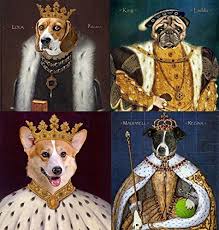 Check spelling or type a new query. Bespoke Pet Portrait On Canvas Of Your Friends Family Dog In Royal Costume From Photos 400