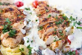Grilled chicken was our first al fresco dining meal of the season! Grilled Chicken Alfredo Recipe With Pappardelle Chef Dennis
