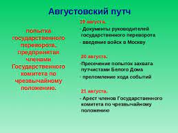 Причиной появления этого документа стало стремительное ухудшение дел во всех сферах жизни и. Prezentaciya Avgustovskij Putch