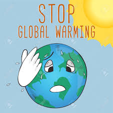 I don't think global warming is to do with us, i think it's a natural circle. Ecological Poster With Cartoon Style Earth And Text Cartoon Styles Global Warming Global Warming Poster