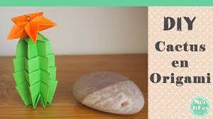 These origami cacti are a great little gift to give friends and family, they welcome to paper kawaii! Diy Origami Facile Le Cactus Youtube