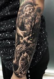 12 Best Wolf And Owl Tattoo Ideas Petpress Wolf Tattoo Sleeve Nature Tattoo Sleeve Owl Tattoo Sleeve