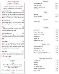 Carnival Cruise Lines Bar Drink Menu Carnival Cruise Line Carnival Cruise Carnival Vista Cruise