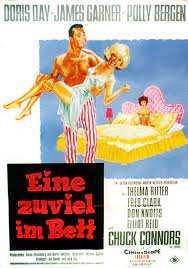 Day, doris, garner, james, bergen, polly, connors, chuck, gordon, michael, day, doris, garner, james: Filmplakat Eine Zuviel Im Bett 1963 Filmposter Archiv