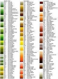 nuancier dmc broderie nom couleur coloriage des pompiers