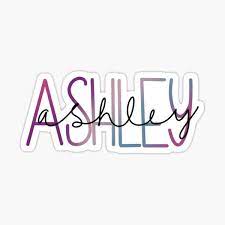 Sticker Ashley Name Redbubble