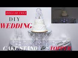 Diy Wedding Cake Stand Topper Dollar Tree Wedding Diy Youtube Diy Wedding Cake Stand Dollar Tree Diy Wedding Diy Wedding Decorations