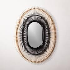For the bedroom, a leaning floor mirror, door mirror, or dresser mirror is ideal. Oval Ombre Rattan Wall Mirror