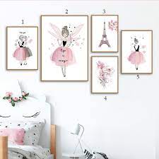 Great gift for anyone into music and bands! Cute Wall Art Canvas Painting Cartoon Painting Poster Cartoon Print Watercolor Pink Kawaii Girls Poster Nursery Decor Flower Canvas Paintings Print Wall Art Pictures Gifts Children Kids Baby Room Decor Home Decor