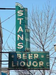 Stan S Beer Liquor Art Deco Neon Sign Day View Spring Lake Michigan 4 18 09 Vintage Neon Signs Art Deco Neon Art Deco Sign
