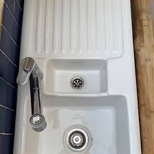 The kitchen sink is white, sharp, stylish, and has a convenient double bowl design. Ceramic Kitchen Sinks For Sale In Uk View 69 Bargains