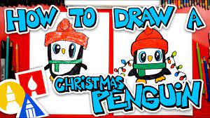 Cute penguins clip art set | daily art hub. How To Draw A Christmas Penguin Youtube