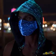 Led Rave Mask Burning Man Clothing Cool Light Up Mask Etsy In 2020 Burning Man Outfits Rave Mask Light Up Clothes