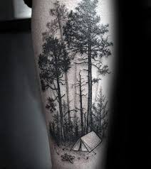 Top 101 Forest Tattoo Ideas 2020 Inspiration Guide Camping Tattoo Forest Tattoos Tattoo Designs Men