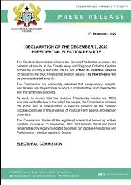 2020 Presidential Election Ec Extends Time For Final Declaration