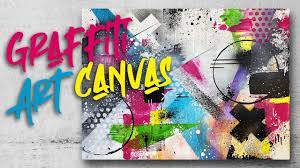 Graffiti Inspired Painting On Canvas Abstract Painting Acrylic Painting Demo Graffiti Painting