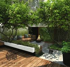 Small Contemporary Garden Wonderful Use Of Space Incorporating Shade Seating Heights Crea Modern Landscaping Modern Garden Design Contemporary Garden Design