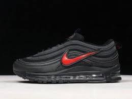Mens Nike Air Max 97 Black And Red Mens Nike Air Max 97 Big Logo Black Red 921523 001