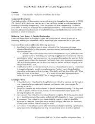 Here's how to write a great one. Final Portfolio Reflective Cover Letter Assignment Sheet