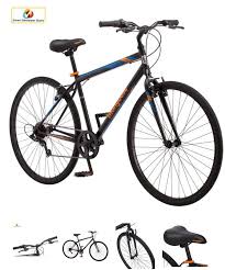 Black And Orange Mongoose Bike 7 Speed Mens Fitness Mongoose Bike 700c Hybrid Commuter Bicycle Steel Road Bike Mongoose Commuter Bicycle Mongoose Bike Man Bike