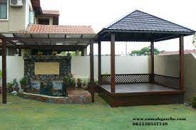 Yang umumnya bangunan ini berada di halaman rumah. Desain Gazebo Permanen Cek Bahan Bangunan