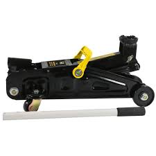 Black Bull 2 Ton Trolley Floor Jack Lifted Cars Black Metal Car Tools