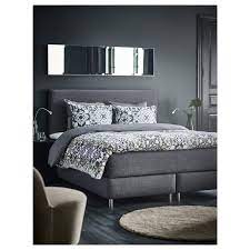 achetez en ligne dunvik lit sommier hovag ferme mi ferme tuddal gris fonce 160x200 cm ikea matelas a ressorts lit sommier surmatelas