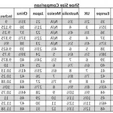 Special Footwear Size Chart Oakley Shoe Sizes Digibless