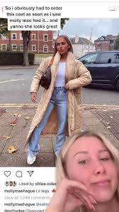 Beige Puffy Coat Style Inspired by Molly Mae