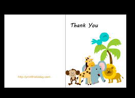I have personally vetted every single one of these printables. Free Jungle Baby Shower Thank You Cards Printable
