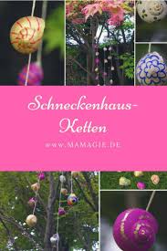 Schneckenhauser Ketten Diy Gartenprojekte Kinderspielplatz Garten Diy Vogelbad