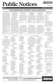 HILLSBOROUGH COUNTY LEGAL NOTICES