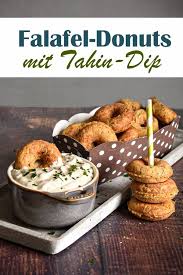 Falafel Donuts Mit Tahin Dip Falafel Rezepte Essen