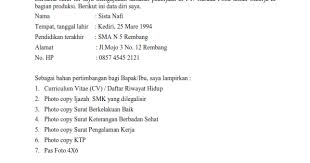Bagaimana cara membuat surat lamaran perangkat desa tahun 2020 yang benar?. Contoh Surat Lamaran Kerja Pabrik Maspion Contoh Surat