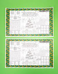 What kind of fabric to use for placemats? Printable Christmas Placemats For Kids Happiness Is Homemade